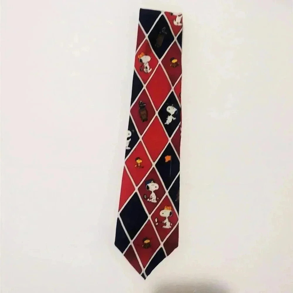 PEANUTS Snoopy Woodstock Golf Necktie Vintage‎ Silk Tie - Form is Everything